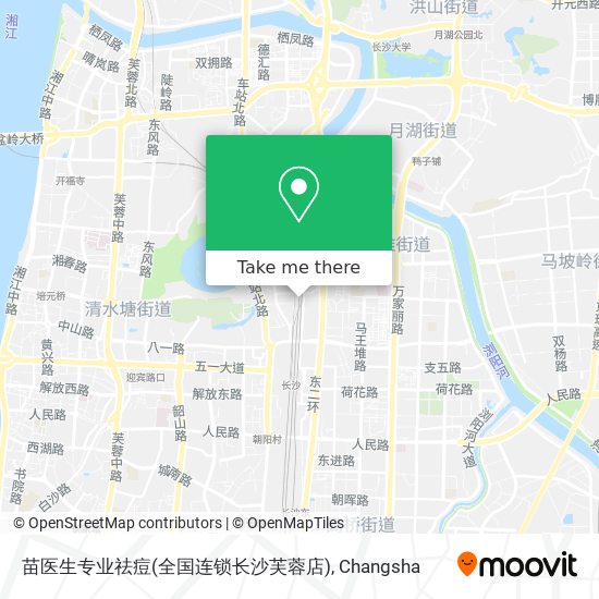 苗医生专业祛痘(全国连锁长沙芙蓉店) map