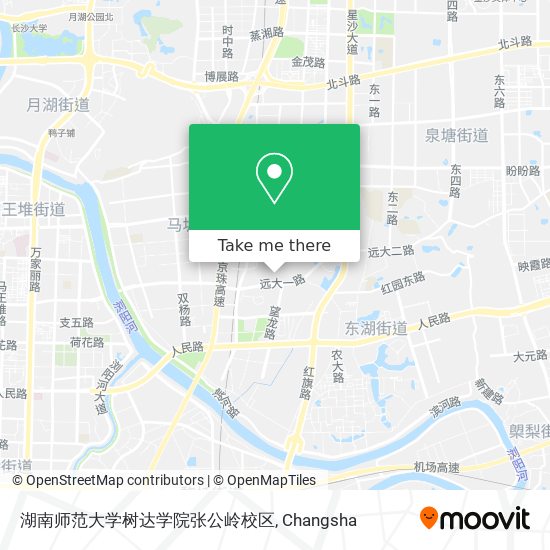 湖南师范大学树达学院张公岭校区 map