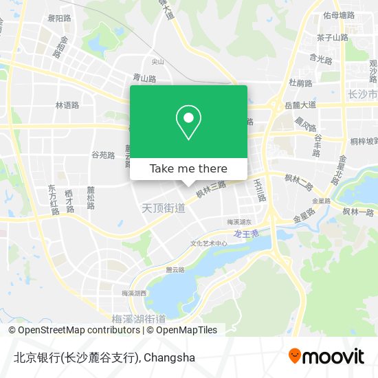 北京银行(长沙麓谷支行) map