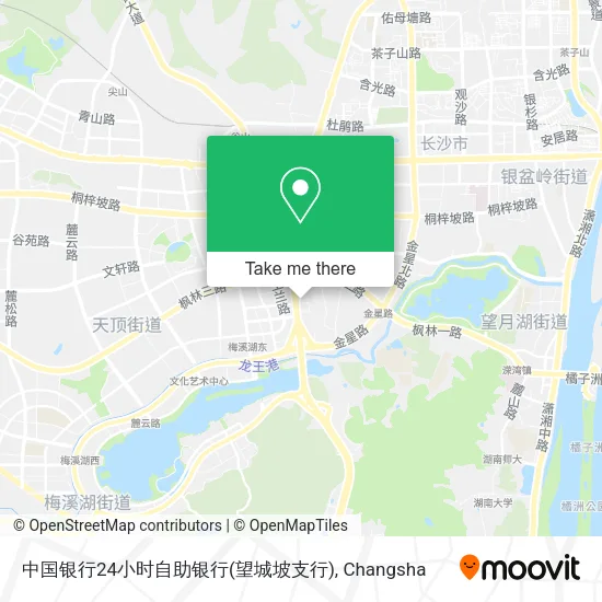 中国银行24小时自助银行(望城坡支行) map