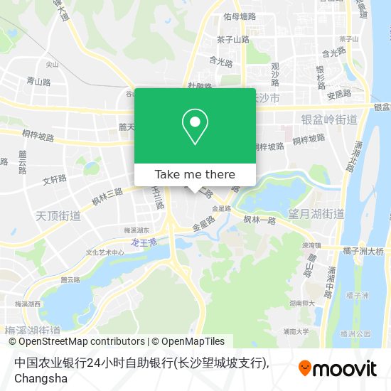 中国农业银行24小时自助银行(长沙望城坡支行) map