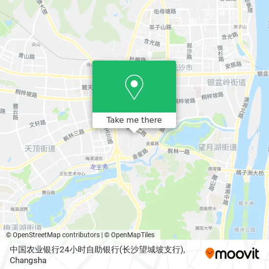 中国农业银行24小时自助银行(长沙望城坡支行) map