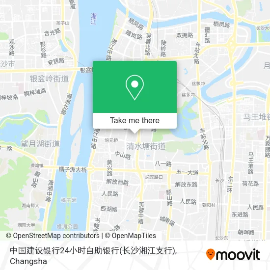 中国建设银行24小时自助银行(长沙湘江支行) map