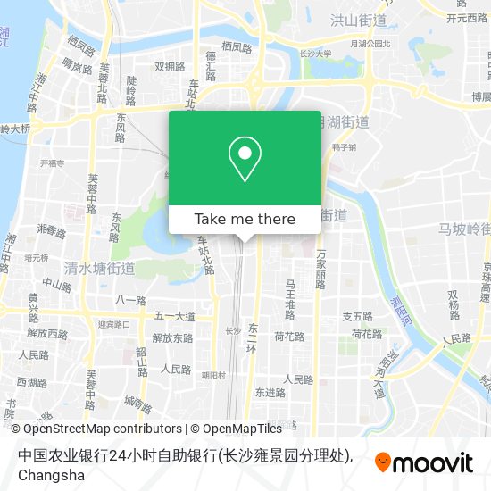 中国农业银行24小时自助银行(长沙雍景园分理处) map
