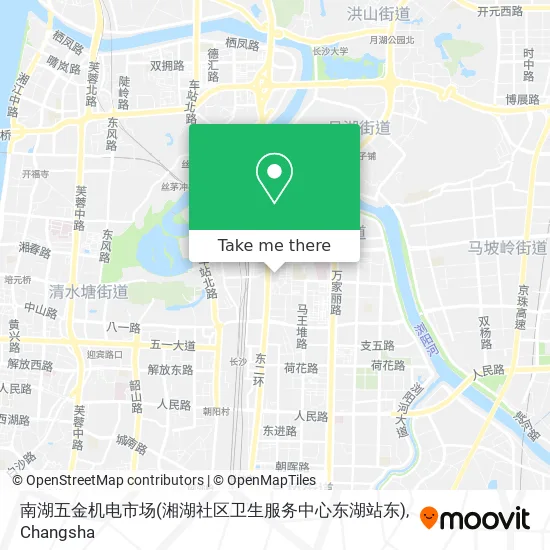 南湖五金机电市场(湘湖社区卫生服务中心东湖站东) map