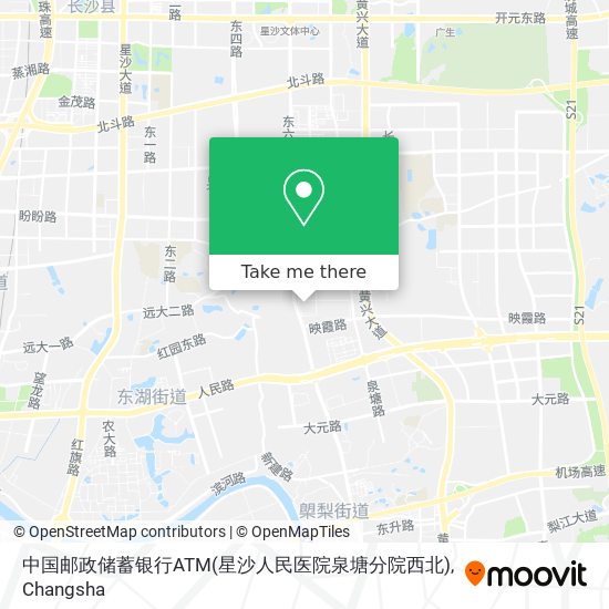 中国邮政储蓄银行ATM(星沙人民医院泉塘分院西北) map