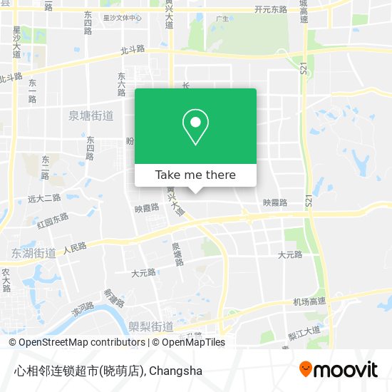 心相邻连锁超市(晓萌店) map