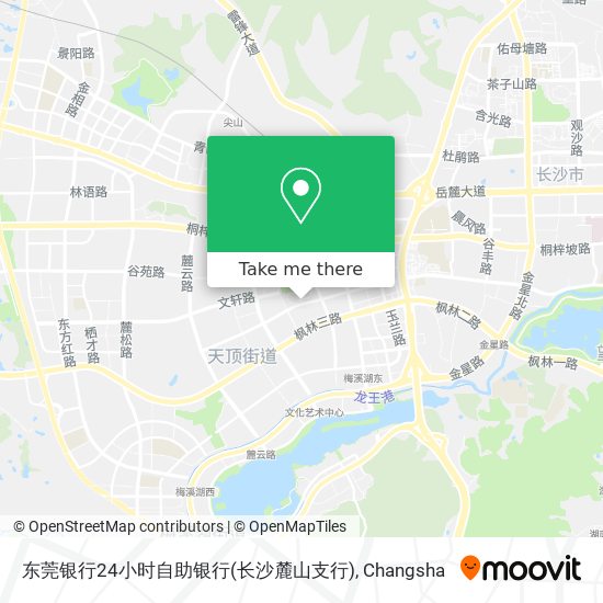 东莞银行24小时自助银行(长沙麓山支行) map