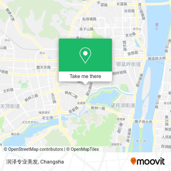 润泽专业美发 map