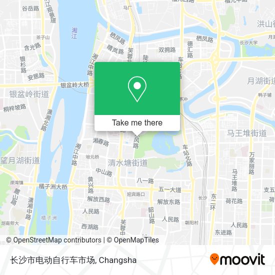 长沙市电动自行车市场 map