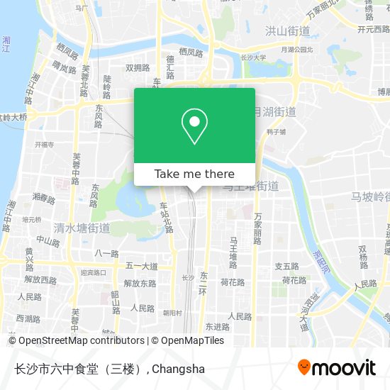 长沙市六中食堂（三楼） map