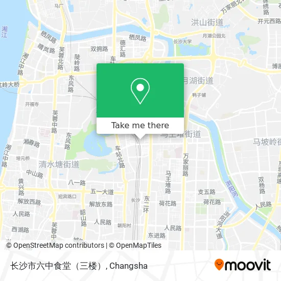 长沙市六中食堂（三楼） map