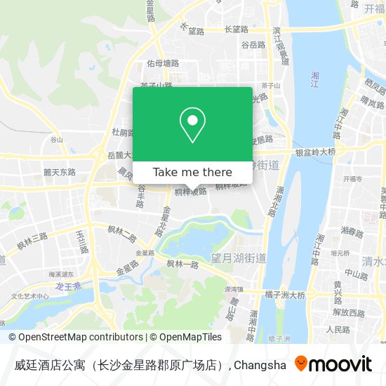 威廷酒店公寓（长沙金星路郡原广场店） map