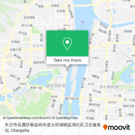 长沙市岳麓区银盆岭街道火炬城铜盆湖社区卫生服务站 map