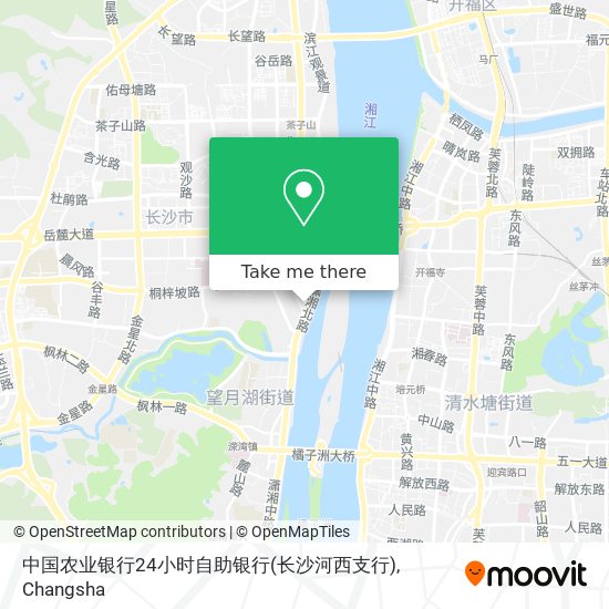 中国农业银行24小时自助银行(长沙河西支行) map