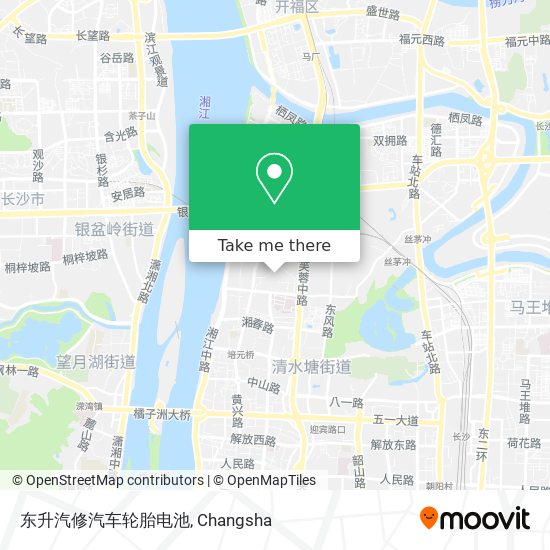东升汽修汽车轮胎电池 map