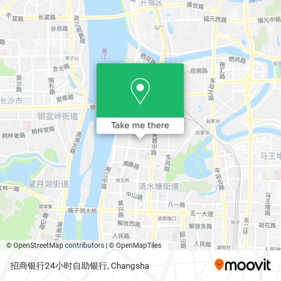 招商银行24小时自助银行 map
