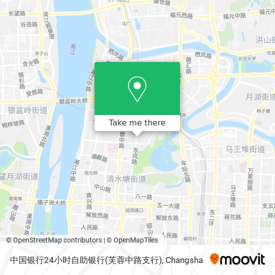 中国银行24小时自助银行(芙蓉中路支行) map