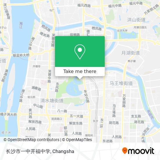 长沙市一中开福中学 map