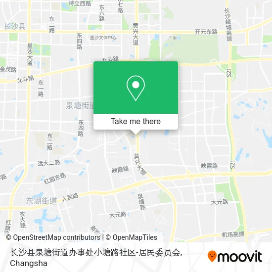 长沙县泉塘街道办事处小塘路社区-居民委员会 map