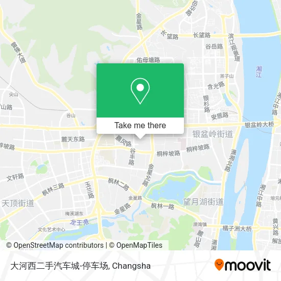 大河西二手汽车城-停车场 map