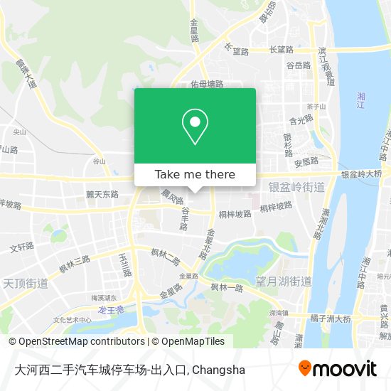 大河西二手汽车城停车场-出入口 map