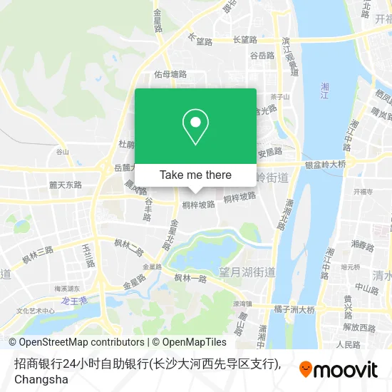 招商银行24小时自助银行(长沙大河西先导区支行) map