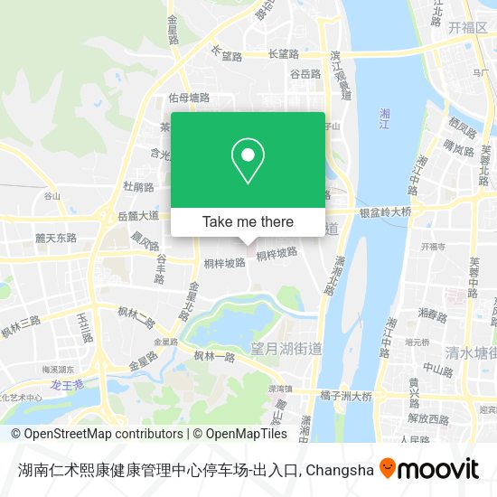 湖南仁术熙康健康管理中心停车场-出入口 map
