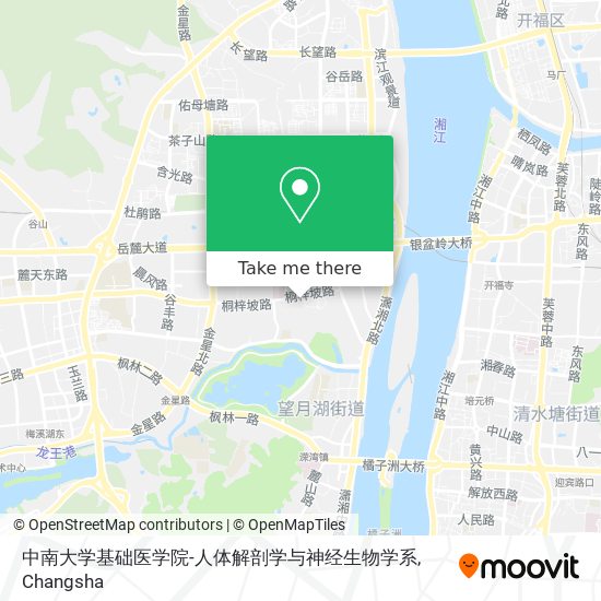 中南大学基础医学院-人体解剖学与神经生物学系 map