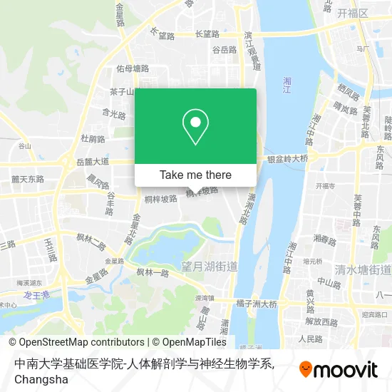 中南大学基础医学院-人体解剖学与神经生物学系 map
