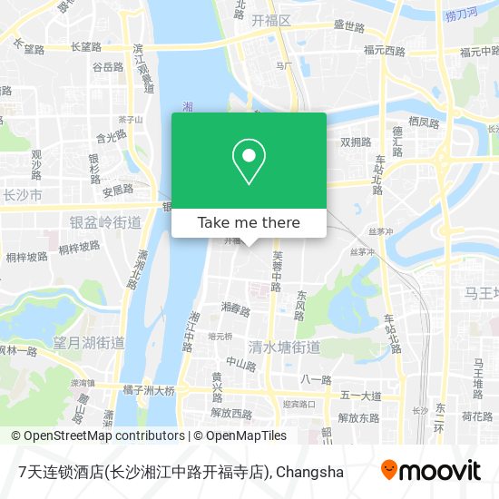 7天连锁酒店(长沙湘江中路开福寺店) map