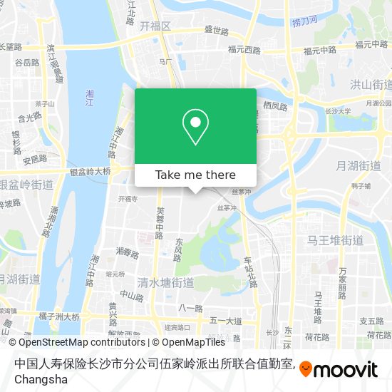 中国人寿保险长沙市分公司伍家岭派出所联合值勤室 map