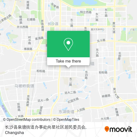长沙县泉塘街道办事处向星社区居民委员会 map