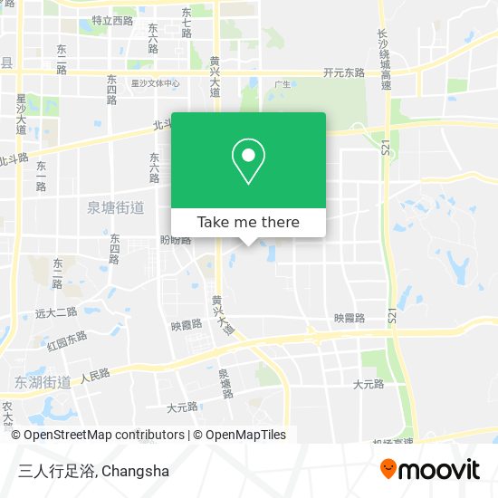 三人行足浴 map