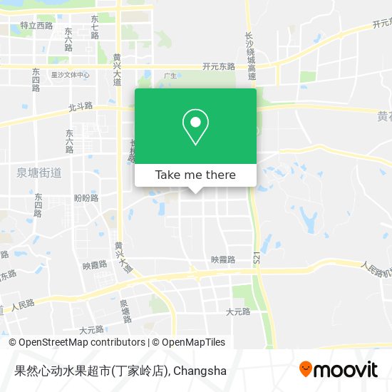 果然心动水果超市(丁家岭店) map