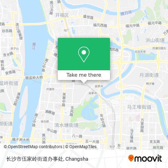 长沙市伍家岭街道办事处 map