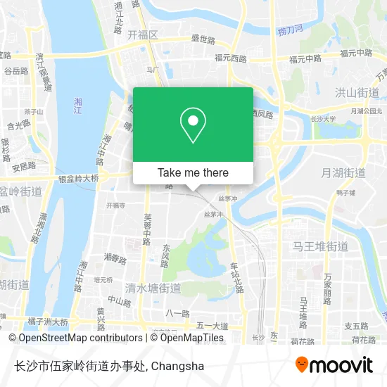长沙市伍家岭街道办事处 map