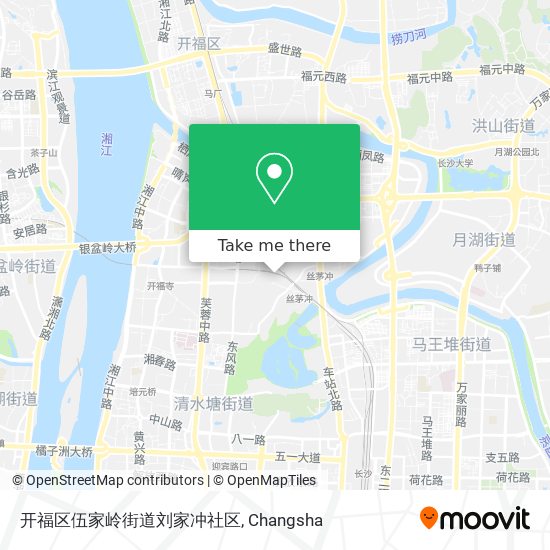 开福区伍家岭街道刘家冲社区 map