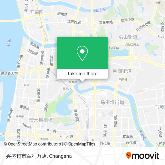 兴盛超市军利万店 map
