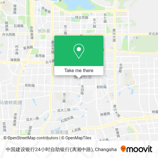中国建设银行24小时自助银行(漓湘中路) map