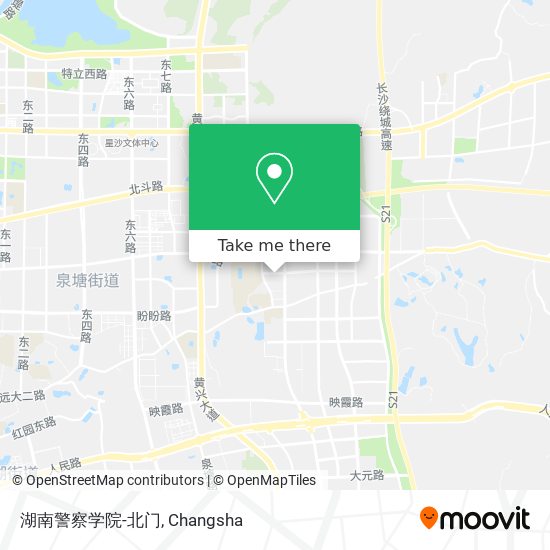 湖南警察学院-北门 map