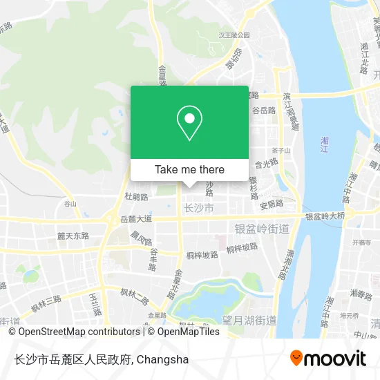 长沙市岳麓区人民政府 map