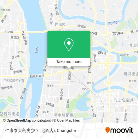 仁康泰大药房(湘江北尚店) map