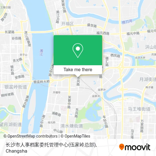 长沙市人事档案委托管理中心(伍家岭总部) map