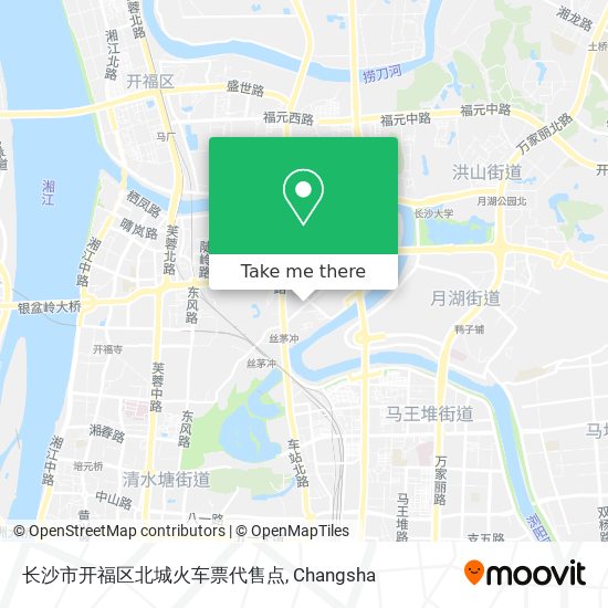 长沙市开福区北城火车票代售点 map