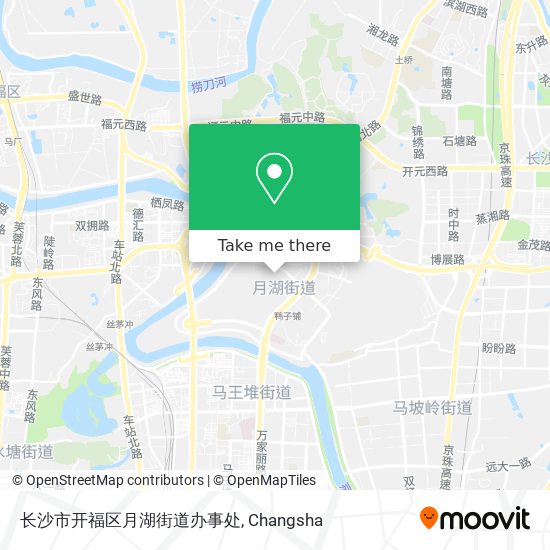 长沙市开福区月湖街道办事处 map