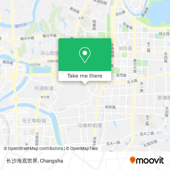 长沙海底世界 map