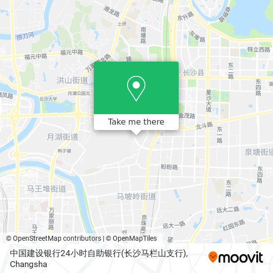 中国建设银行24小时自助银行(长沙马栏山支行) map