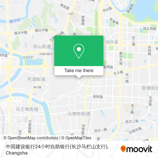 中国建设银行24小时自助银行(长沙马栏山支行) map