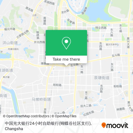 中国光大银行24小时自助银行(蝴蝶谷社区支行) map